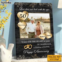 Personalized Gift  Love Doesn't Look With The Eyes 50th Anniversary Canvas 29474 thumb 1