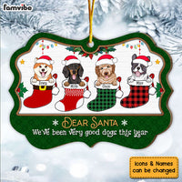 Personalized Christmas Gift Dogs In Stockings Good Dogs This Year Benelux Ornament 29476 thumb 1