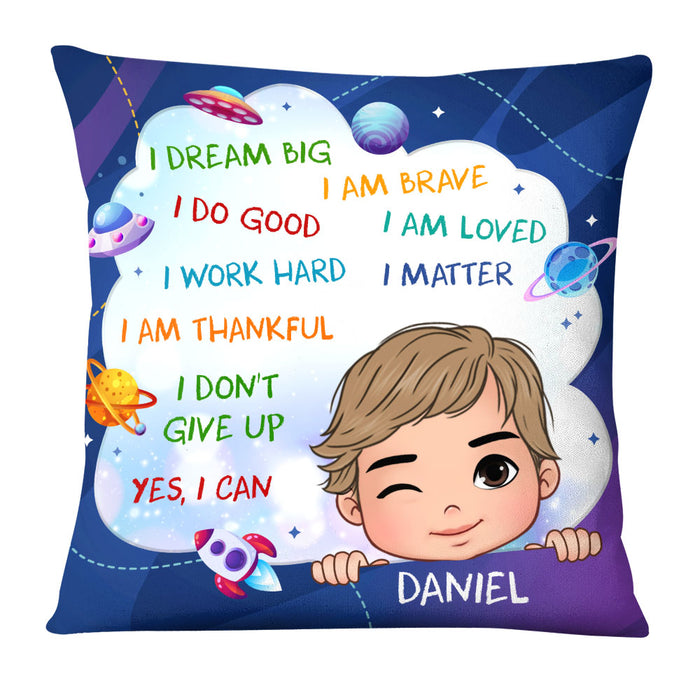 Personalized I Dream Big Pillow Inspiring Gift for Grandson Famvibe