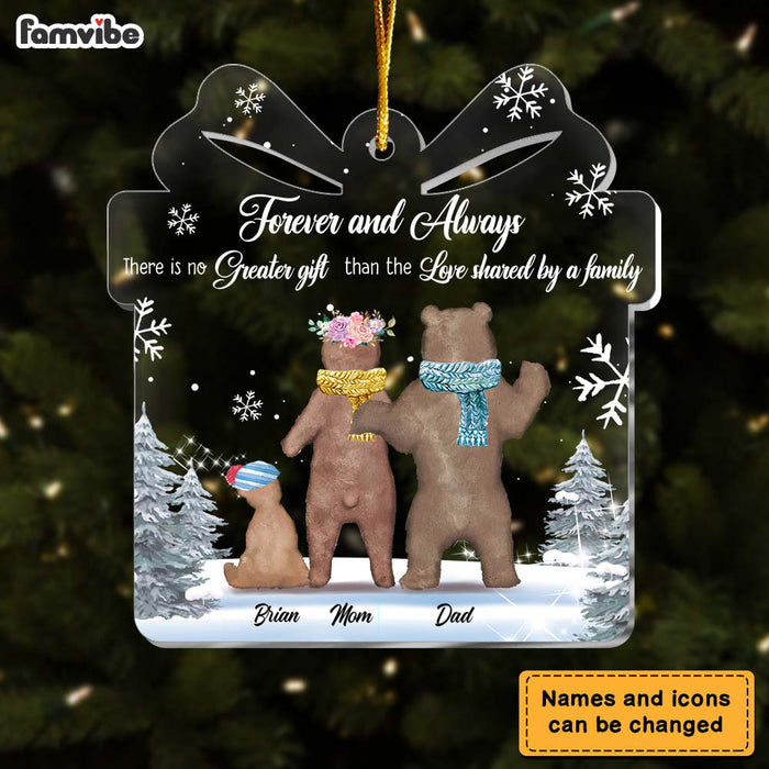 Personalized Ornament - Family Christmas - There is no greater