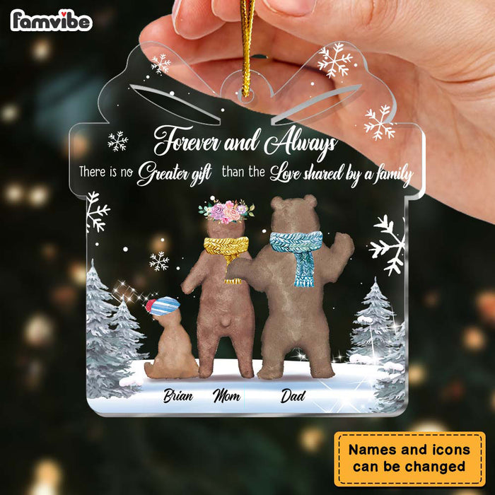 Personalized Bear Family Christmas Gift Box Ornament 29482 1