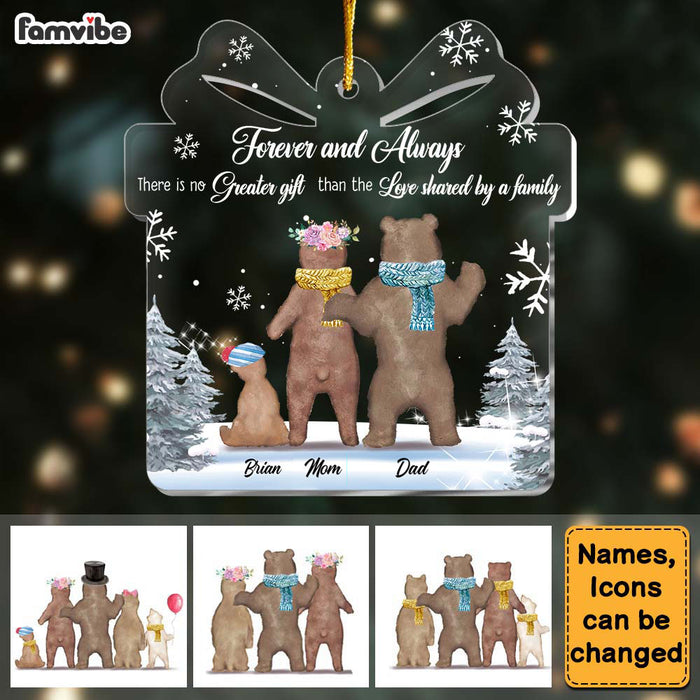 Personalized Bear Family Christmas Gift Box Ornament 29482 1
