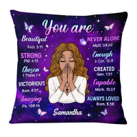 Personalized Gift For Daughter You Are Purple Theme Bible Verses Pillow 29483 thumb 1