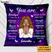 Personalized Gift For Daughter You Are Purple Theme Bible Verses Pillow 29483 thumb 1