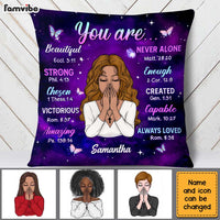 Personalized Gift For Daughter You Are Purple Theme Bible Verses Pillow 29483 thumb 1