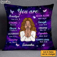 Personalized Gift For Daughter You Are Purple Theme Bible Verses Pillow 29483 thumb 1