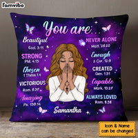 Personalized Gift For Daughter You Are Purple Theme Bible Verses Pillow 29483 thumb 1