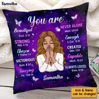 Personalized Gift For Daughter You Are Purple Theme Bible Verses Pillow 29483 thumb 1
