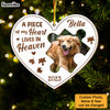 Personalized Memorial Gift Piece Of My Heart Lives In Heaven Dog Photo 2 Layered Wood Ornament 29487 1