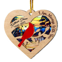 Personalized We Are Always With You Cardinal 2 Layered Mix Ornament 29488 thumb 1