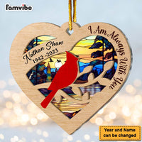 Personalized We Are Always With You Cardinal 2 Layered Mix Ornament 29488 thumb 1