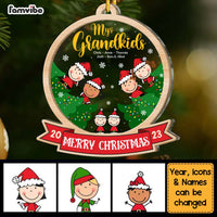 Personalized Gift For Grandma My Grandkids Christmas 2 Layered Mix Ornament 29492 thumb 1