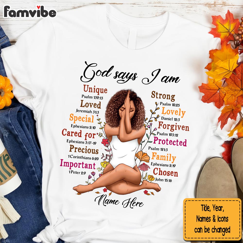 Personalized Gift For Daughter God Says I Am Shirt Hoodie Sweatshirt 29493 Primary Mockup