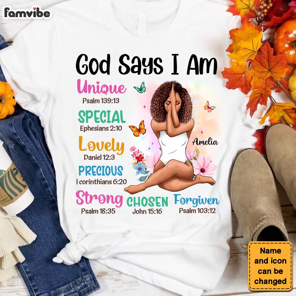 Personalized Gift For Daughter God Says I Am Shirt Hoodie Sweatshirt 29494 Primary Mockup