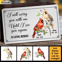 Personalized I Will Carry You With Me Cardinal Wallet Card 29499 thumb 1