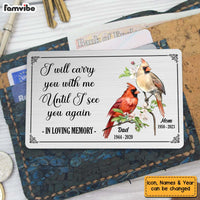 Personalized I Will Carry You With Me Cardinal Wallet Card 29499 thumb 1