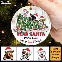 Personalized Gift For Dog Lover We've Been Very Good Dogs Circle Ornament 29500 thumb 1