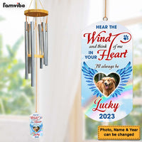 Personalized Memorial Gift Dog Upload Photo Hear The Wind Wind Chimes 29501 thumb 1