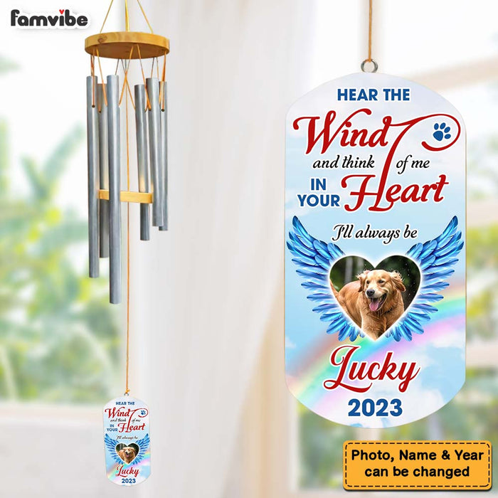 Personalized Wind Chimes | Pet Memorial Gift Chime | Always in Your Heart | Custom factory Wind Chime | In Memory | Dog Pet Loss | Bereavement Gift