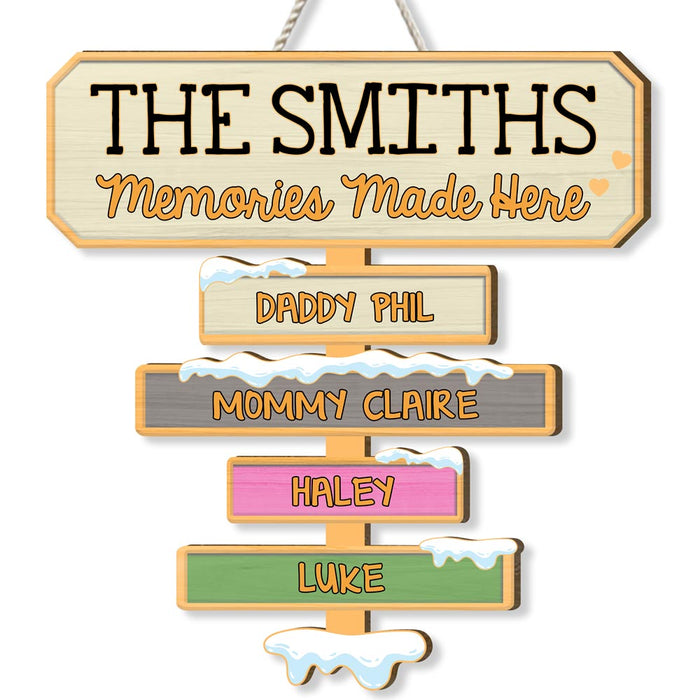 Personalized Family Names North Pole Wood Sign 29504 1