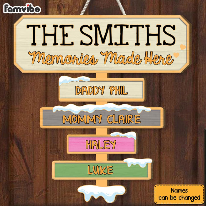 Personalized Family Names North Pole Wood Sign 29504 1