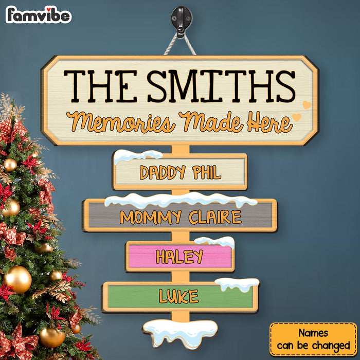 Personalized Family Names North Pole Wood Sign 29504 1