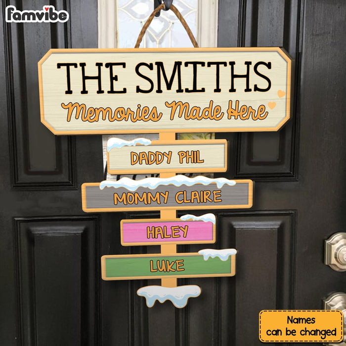 Personalized Family Names North Pole Wood Sign 29504 1