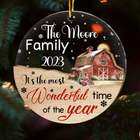 Personalized Wonderful Time Of The Year Family 2 Layered Mix Ornament 29505 thumb 1