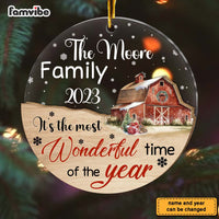 Personalized Wonderful Time Of The Year Family 2 Layered Mix Ornament 29505 thumb 1