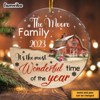 Personalized Wonderful Time Of The Year Family 2 Layered Mix Ornament 29505 thumb 1