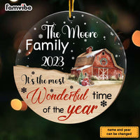 Personalized Wonderful Time Of The Year Family 2 Layered Mix Ornament 29505 thumb 1