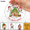 Personalized Family And Dogs Christmas Circle Ornament 29506 1
