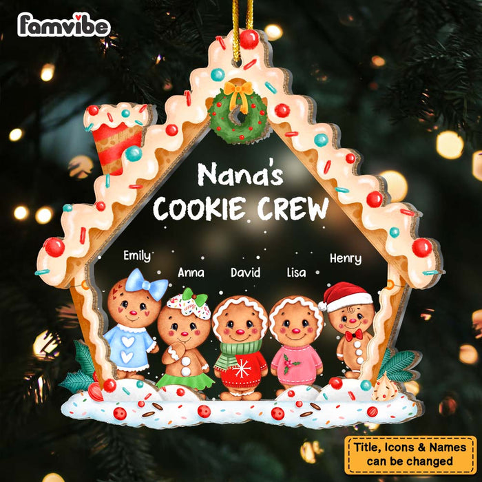 Personalized Grandma's Cookie Crew 2 Layered Mix Ornament 29507 1