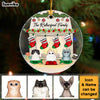 Personalized Family And Cats Christmas Circle Ornament 29510 1