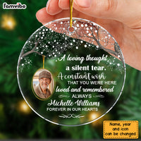 Personalized Memorial Gift loved And Remembered Always Circle Ornament 29512 thumb 1