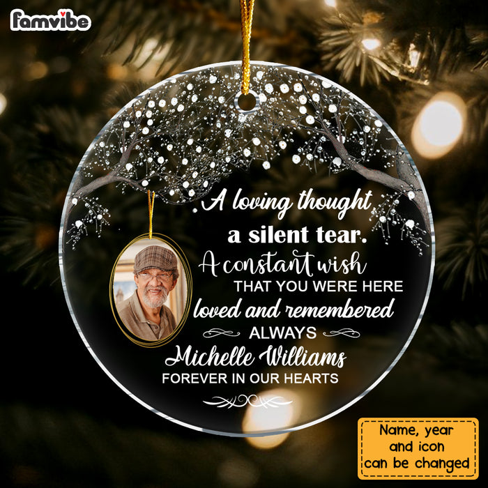 Personalized Memorial Gift loved And Remembered Always Circle Ornament 29512 1