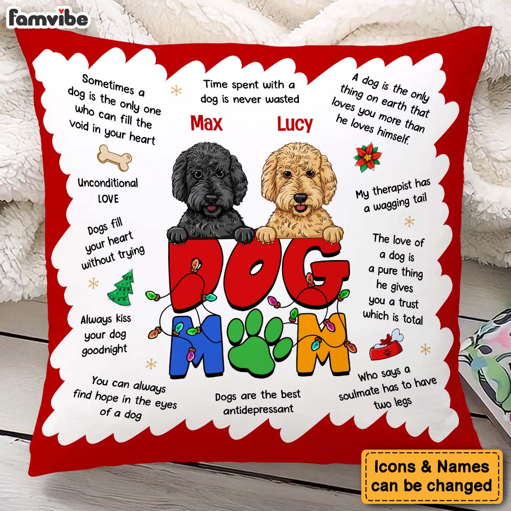 Personalized Gift For Dog Mom Affirmation Pillow 29514 Primary Mockup