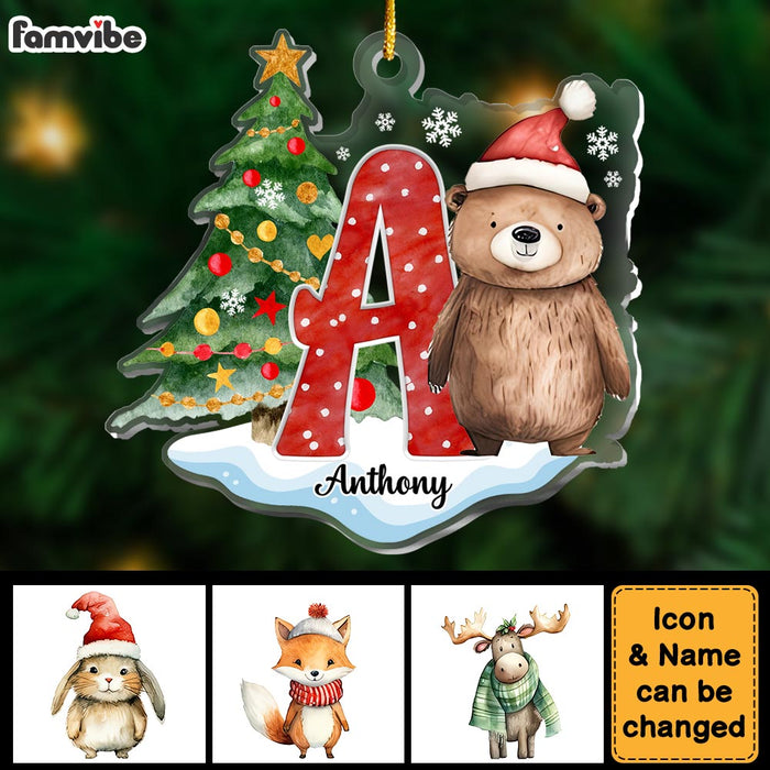 Personalized Gift For Granddaughter Woodland Christmas Ornament 29516 1