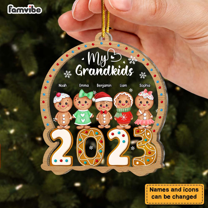 Personalized Gift For Grandma My Grandkids Christmas Ornament 29517 2 Layered Mix Ornament 1