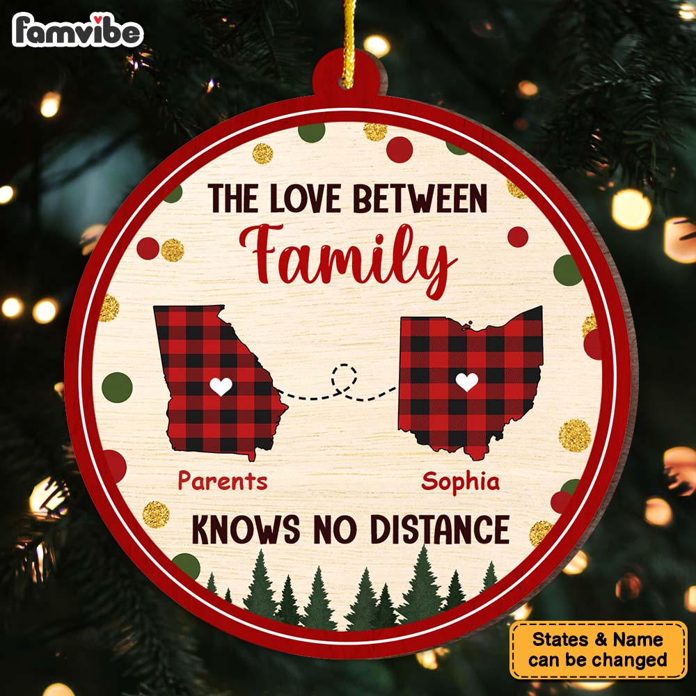 Personalized Gift For Family Long Distance Christmas Ornament 29521 Primary Mockup