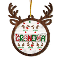 Personalized Gift For Grandma Little Deer 2 Layered Wood Ornament 29525 thumb 1