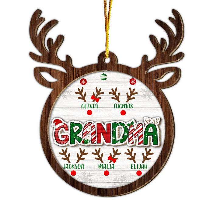 Personalized Gift For Grandma Little Deer 2 Layered Wood Ornament 29525 1
