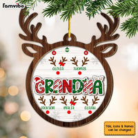 Personalized Gift For Grandma Little Deer 2 Layered Wood Ornament 29525 thumb 1