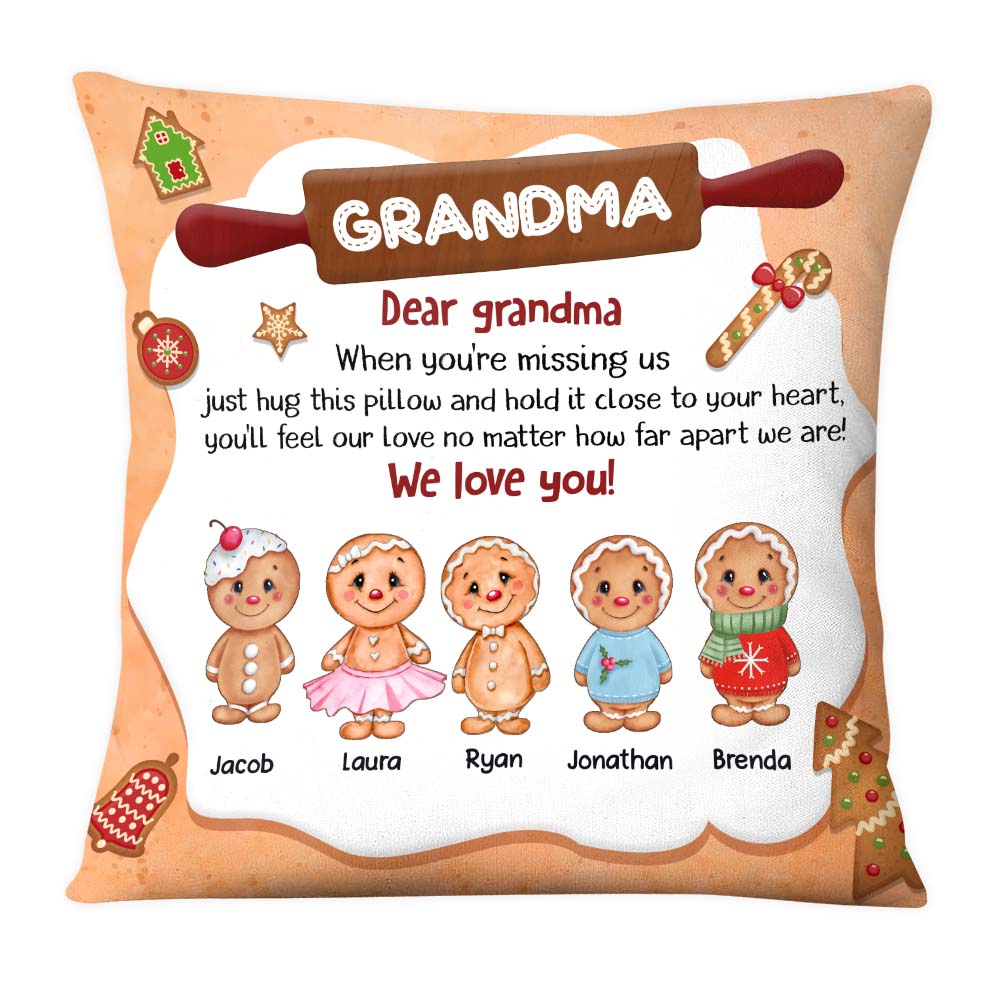 Personalized Christmas Gift For Grandma Cookie Pillow 29527 Primary Mockup