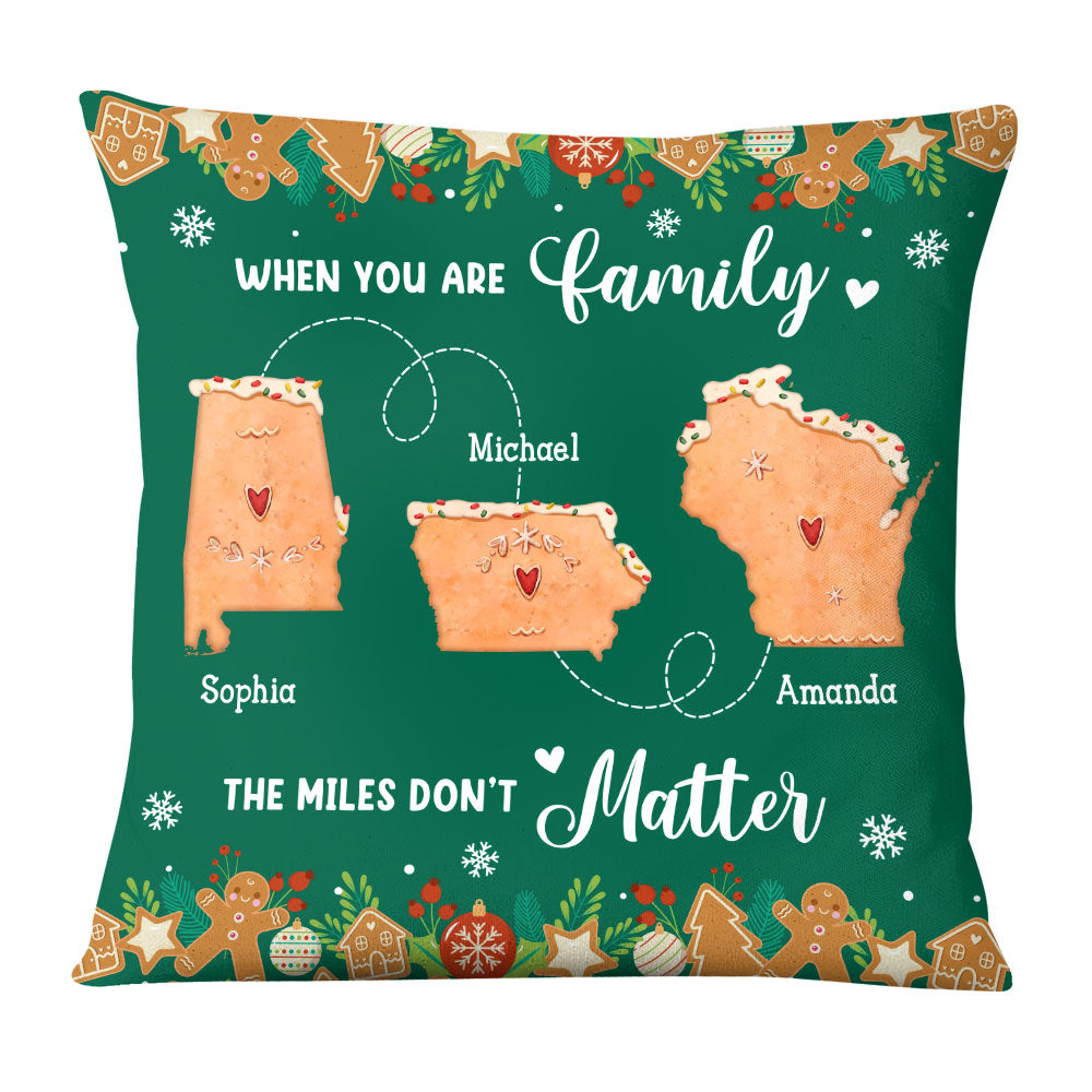 Personalized Christmas Gift For Family Long Distance Cookies Pillow 29532 Primary Mockup