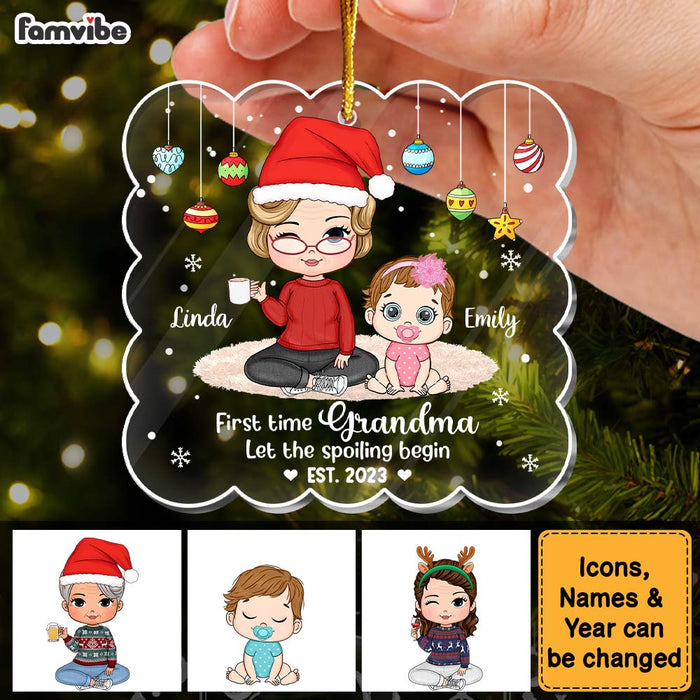 Personalized Gift For Grandma Let The Spoiling Begin Ornament 29535 1