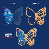 Personalized Memorial Gift For Family Your Wings Were Ready Butterfly 2 Layered Mix Ornament 29537 thumb 1