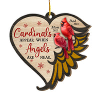 Personalized Cardinal Christmas Memorial Gift Angels Are Near Ornament 29541 thumb 1