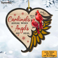 Personalized Cardinal Christmas Memorial Gift Angels Are Near Ornament 29541 thumb 1