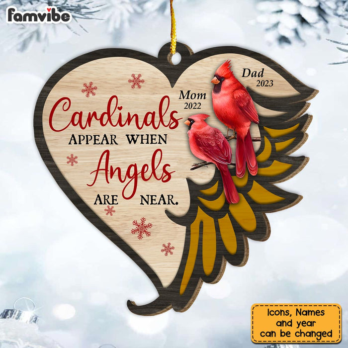Personalized Cardinal Christmas Memorial Gift Angels Are Near Ornament 29541 1